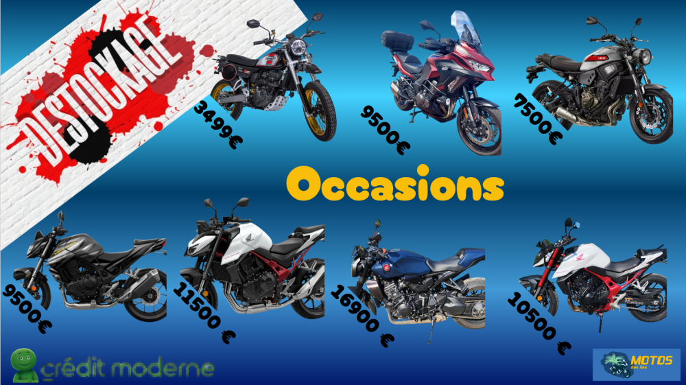 Liste des motos d'occasion du Super Destockage